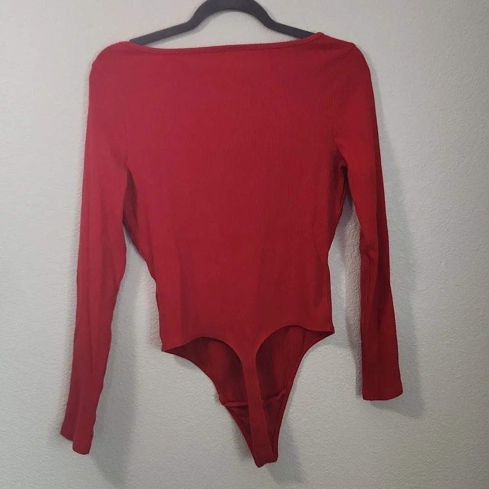 Victoria's Secret PINK, red body suit, size‎ large